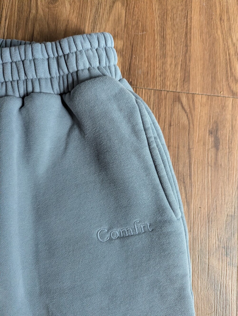 Comfrt Women's Blue Gray Fleece Jogger Sweatpants Sz S - Picture 3 of 6